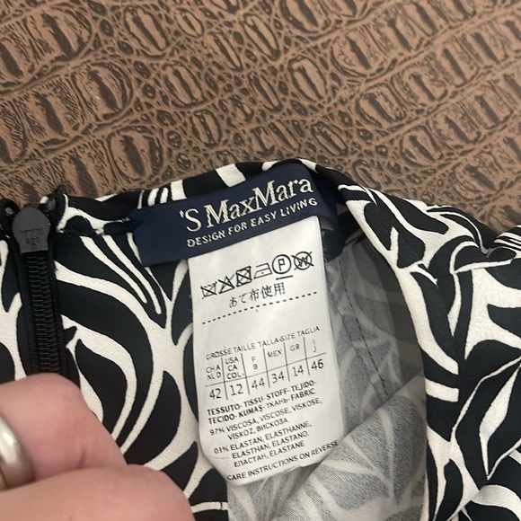 MaxMARA black and white pattern dress size 12 - Picture 3 of 7